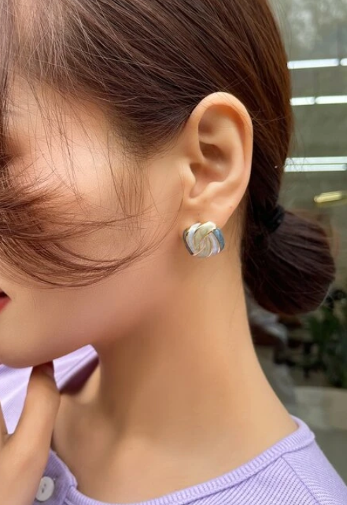Pendientes de Textura Turquesa