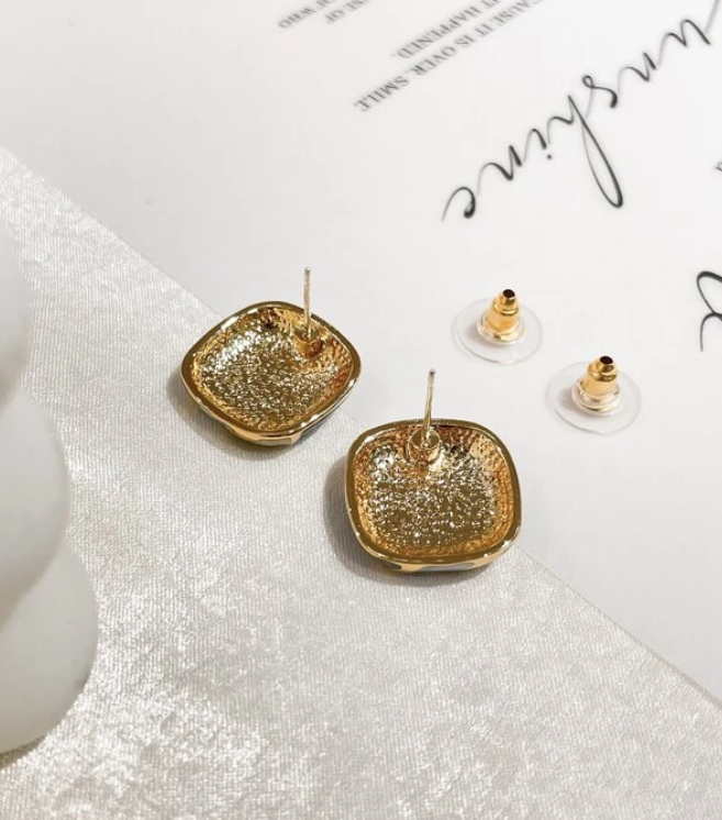 Pendientes de Textura Turquesa