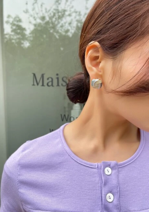 Pendientes de Textura Turquesa