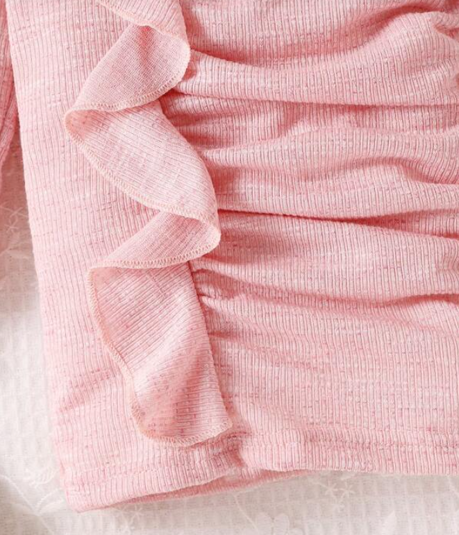 Vestido de Manga Larga con Volante para Niñas