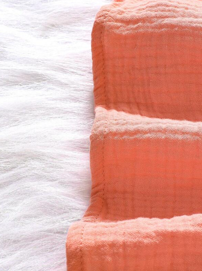 Vestido A-Line Naranja para Niñas con Volantes