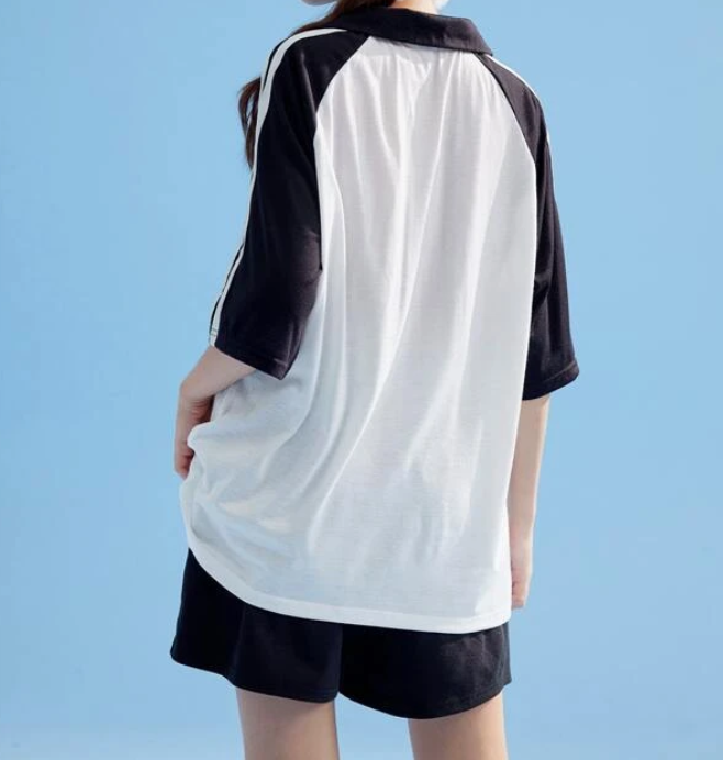 Conjunto Deportivo Polo Casual - Blanco y Negro