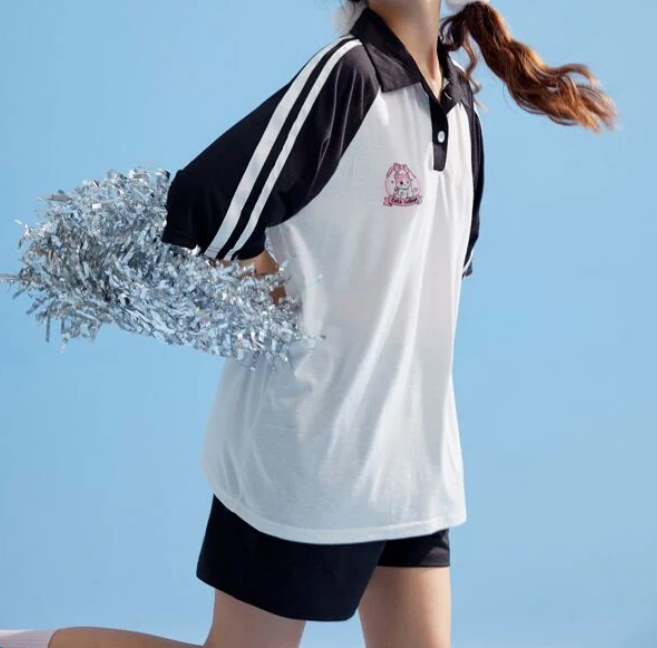 Conjunto Deportivo Polo Casual - Blanco y Negro