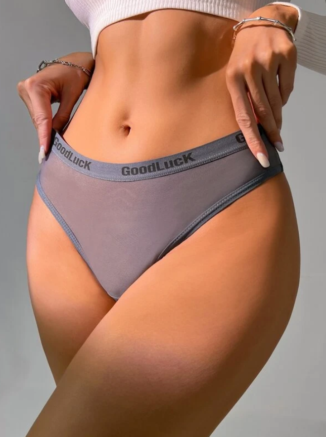 Tanga Gris Transparente - Estilo Casual Deportivo