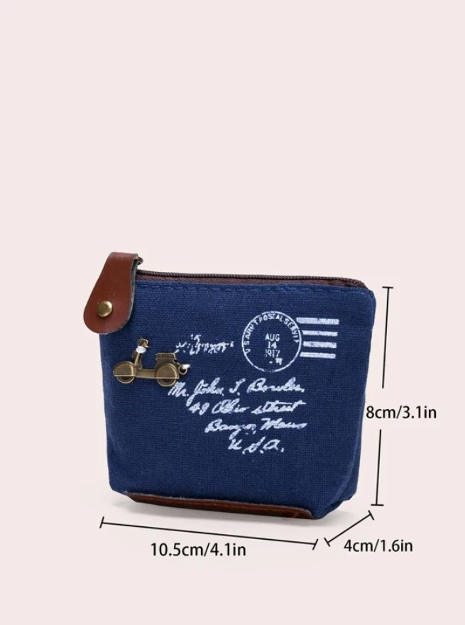 Monedero Estilo Postal - Azul