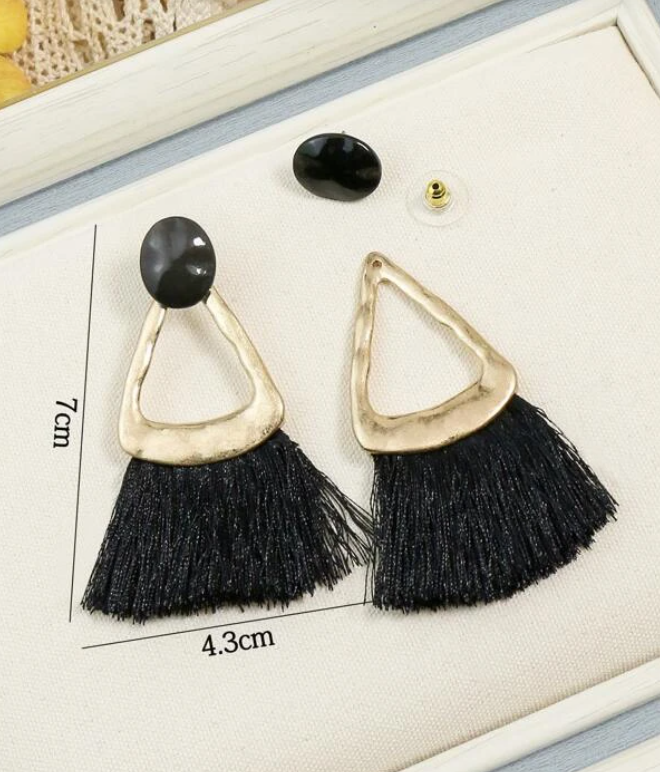 Pendientes con Borlas y Aleación de Zinc