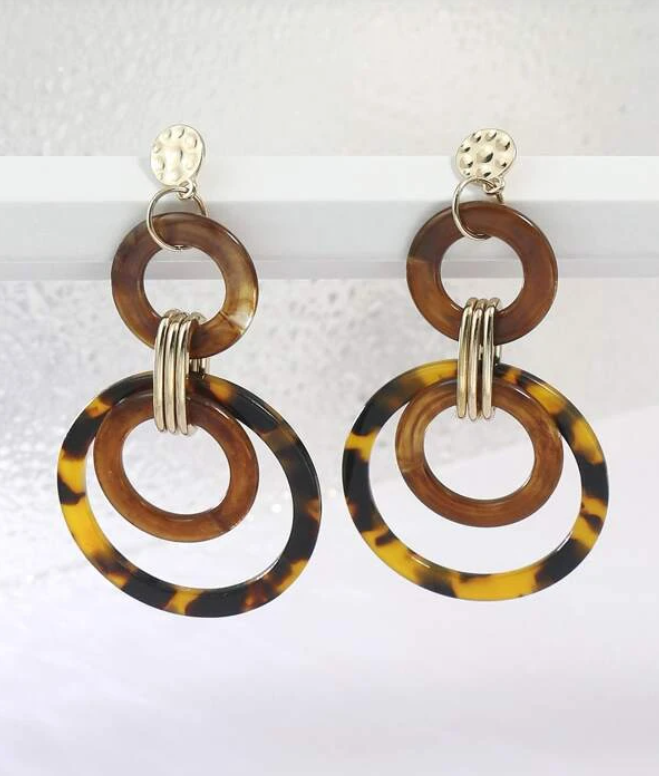 Pendientes de Aros con Diseño Multicolor