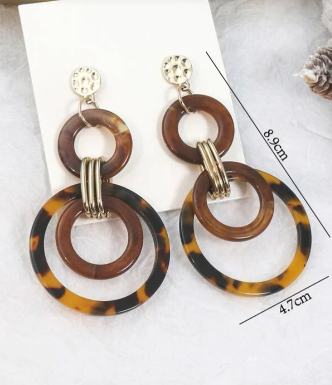 Pendientes de Aros con Diseño Multicolor