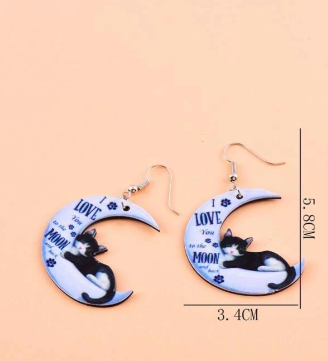 Pendientes "I Love You to the Moon and Back"