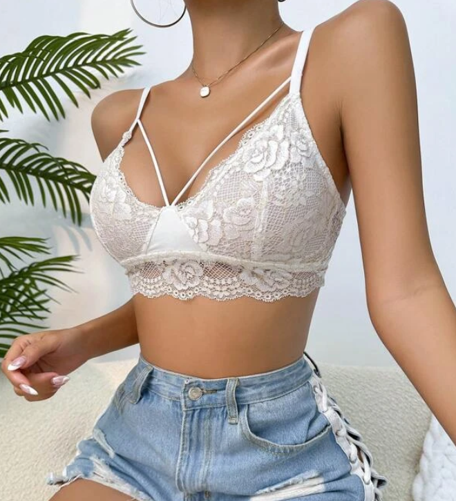 Sujetador de Encaje Blanco