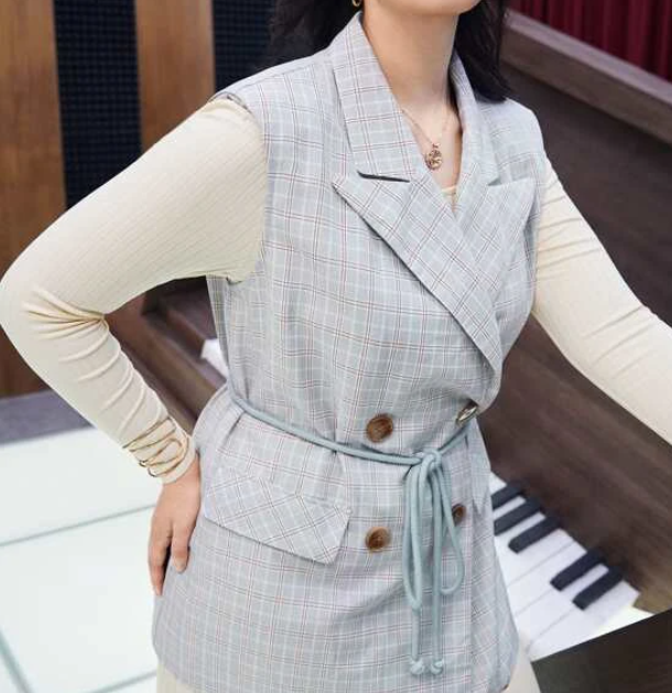 Chaqueta Elegante a Cuadros