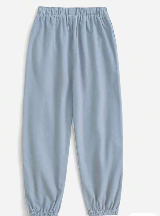 Jogger Casual con Detalles - Neblina Azul