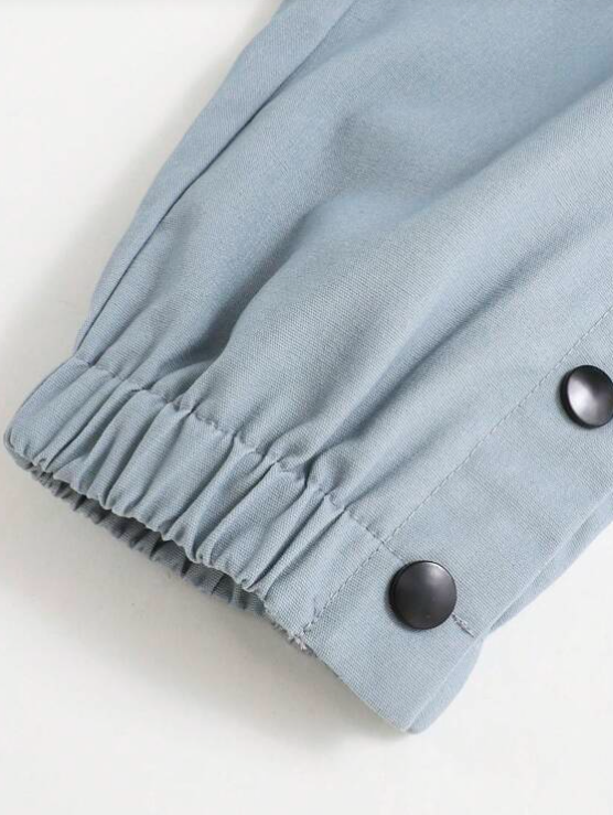 Jogger Casual con Detalles - Neblina Azul