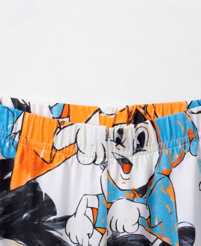 Conjunto Casual Infantil con Estampado de Dibujos Animados