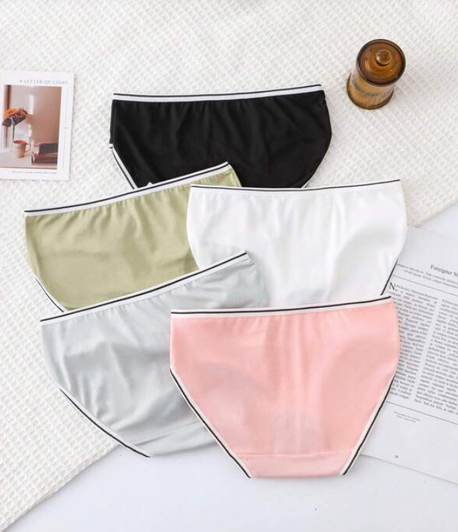 Bragas de Algodón Lisas en Colores Variados