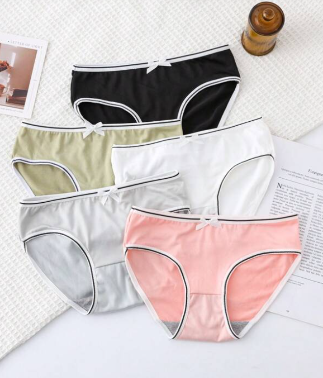 Bragas de Algodón Lisas en Colores Variados