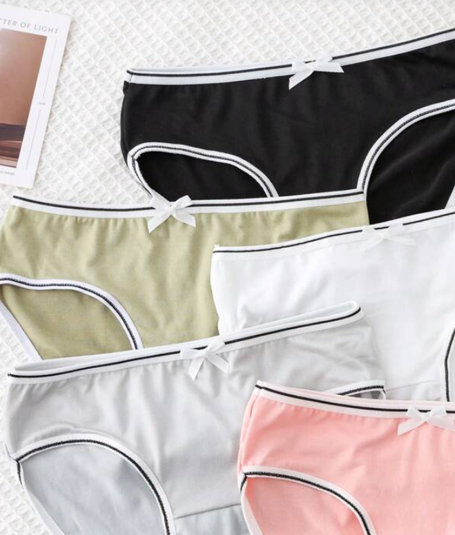 Bragas de Algodón Lisas en Colores Variados