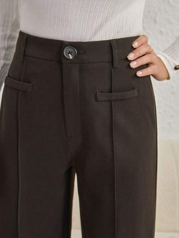 Pantalón de Pierna Recta Elegante