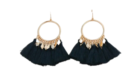 Pendientes con Detalles de Flecos Multicolor