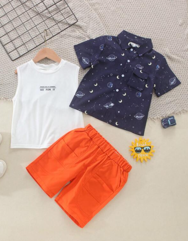 Conjunto Casual de 3 Piezas para Niño