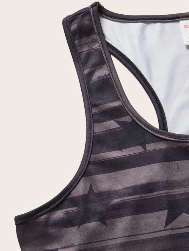 Top Crop con Estampado Geométrico - Multicolor