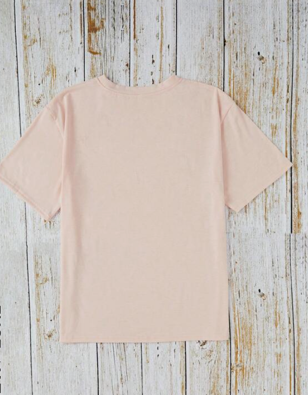 Camiseta Casual Rosa con Estampado de Cactus 🌵💖