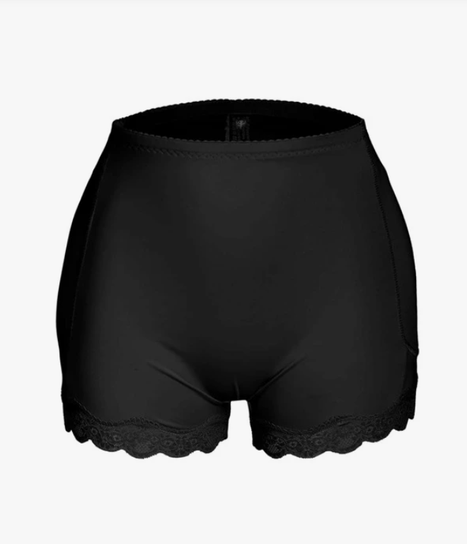 Shorts de Faja con Encaje Negro 🖤✨