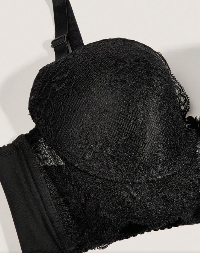 Sujetador Balconette de Encaje Negro – Sofisticación y Soporte 🖤✨