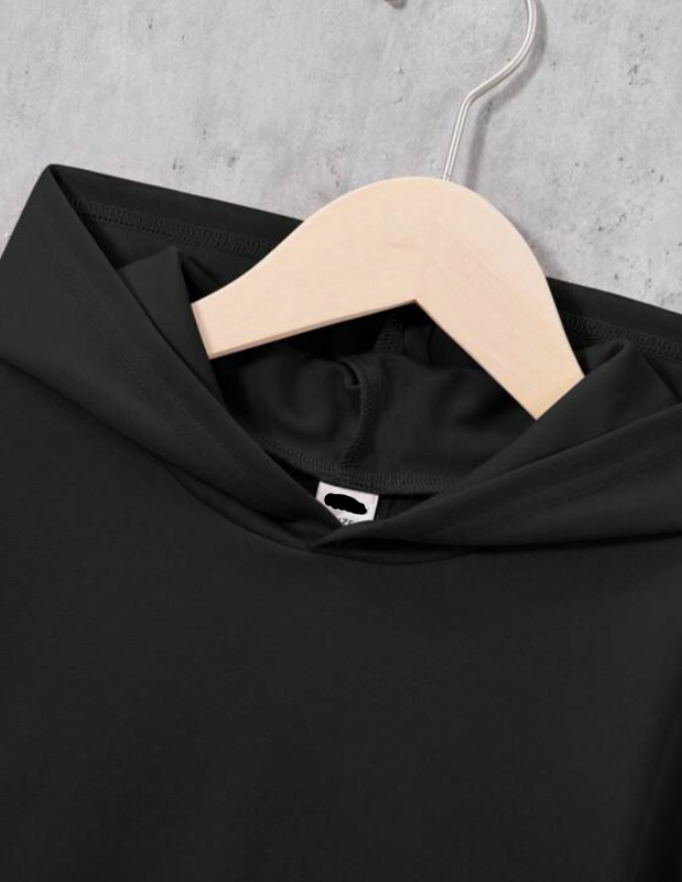 Set Deportivo Negro de 2 Piezas con Capucha ✨