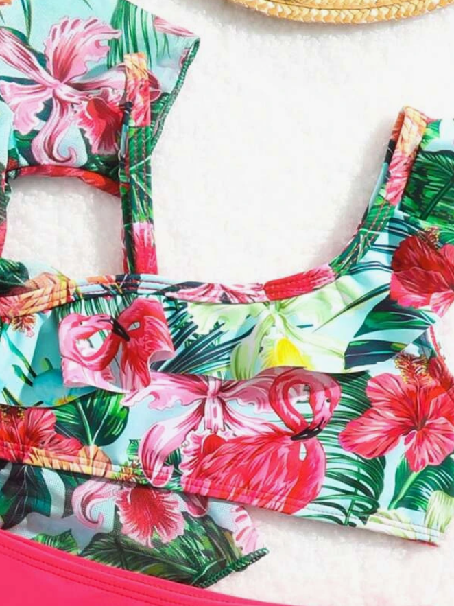 Conjunto de Baño Multicolor de 3 Piezas para Niñas
