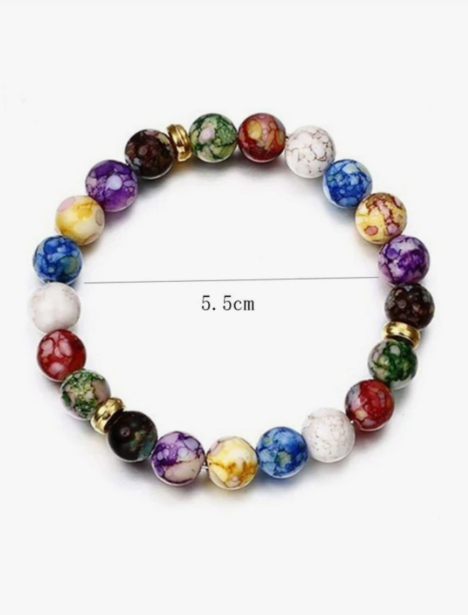 Pulsera de Cuentas de Chakra Multicolor ✨