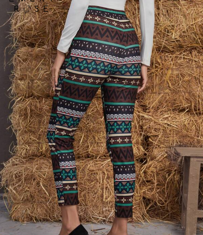 Leggings Tribales de Talle Alto Multicolor ✨