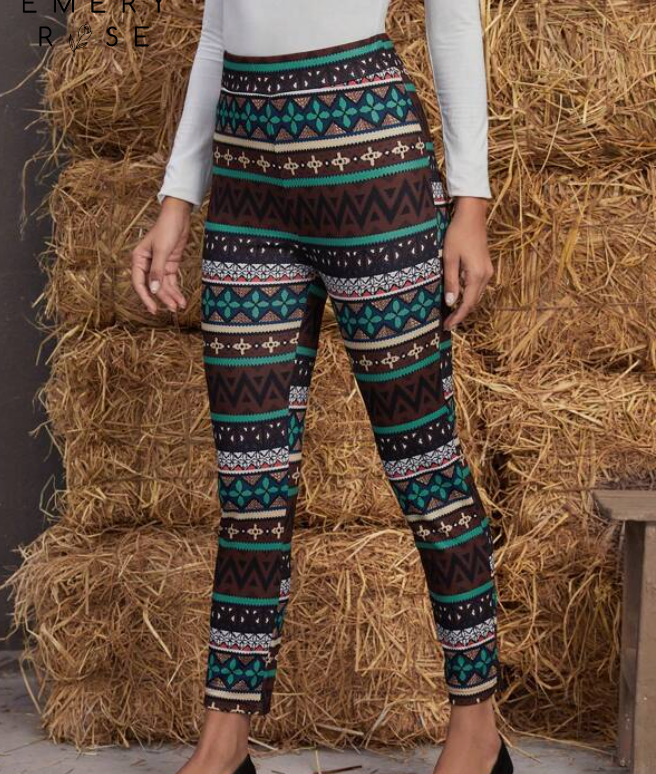 Leggings Tribales de Talle Alto Multicolor ✨