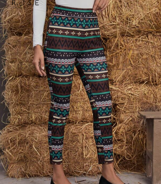 Leggings Tribales de Talle Alto Multicolor ✨