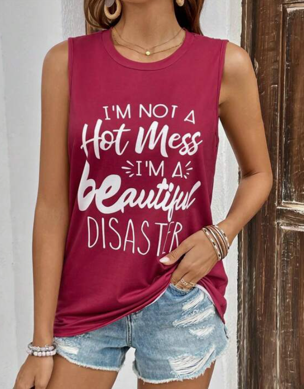 Tank Top Rosa Fucsia con Frase Motivadora ✨