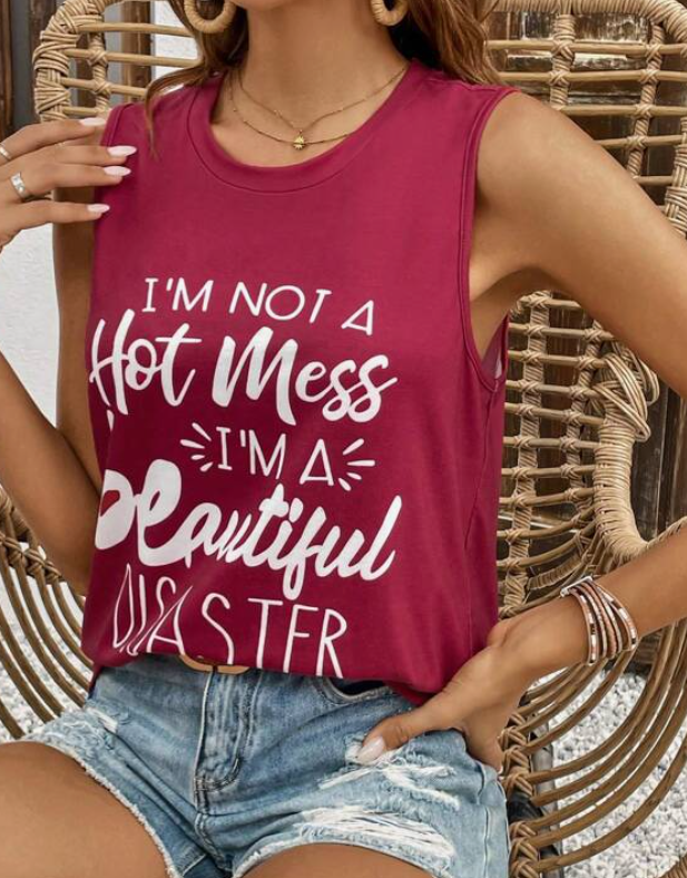 Tank Top Rosa Fucsia con Frase Motivadora ✨