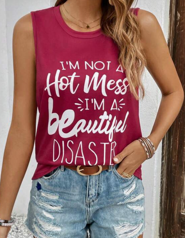 Tank Top Rosa Fucsia con Frase Motivadora ✨