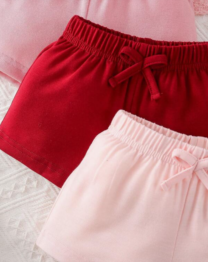 Set de 3 Shorts Lazos para Niñas