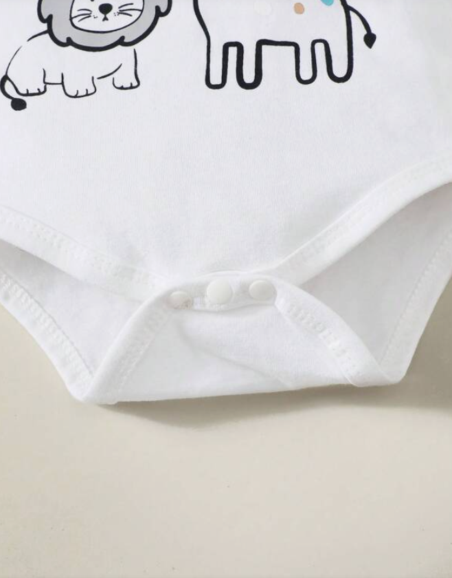 Conjunto de Bebé con Estampado de Dibujos Animados