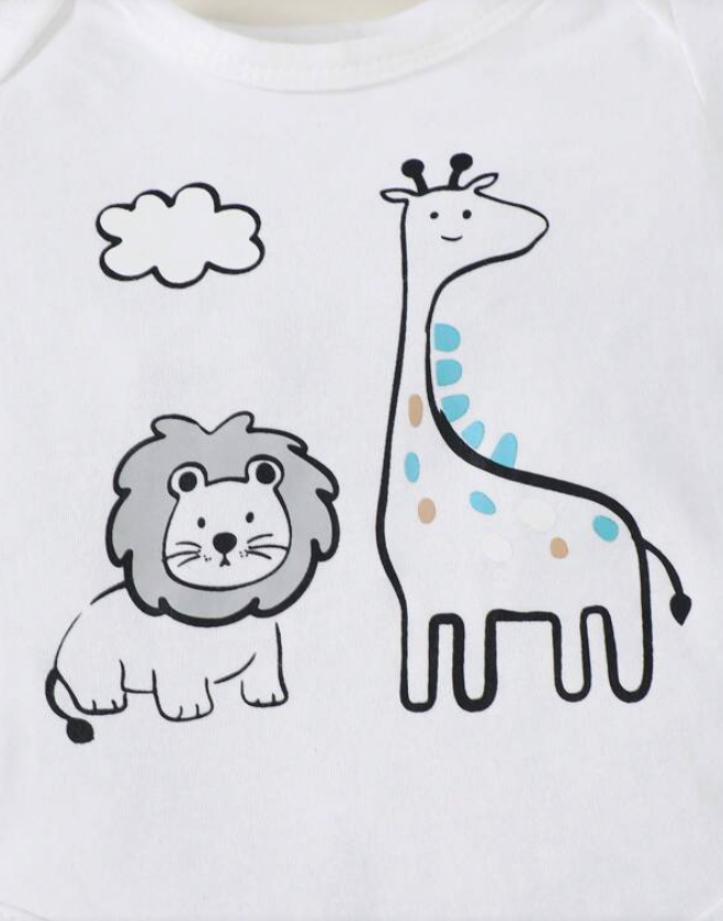 Conjunto de Bebé con Estampado de Dibujos Animados