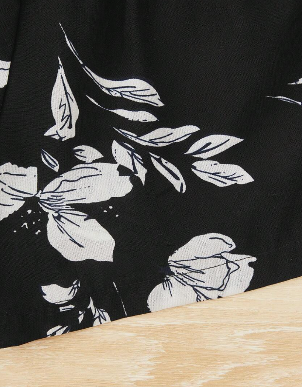 🖤 Shorts Infantiles Bohemios con Cinturón – Estampado Floral