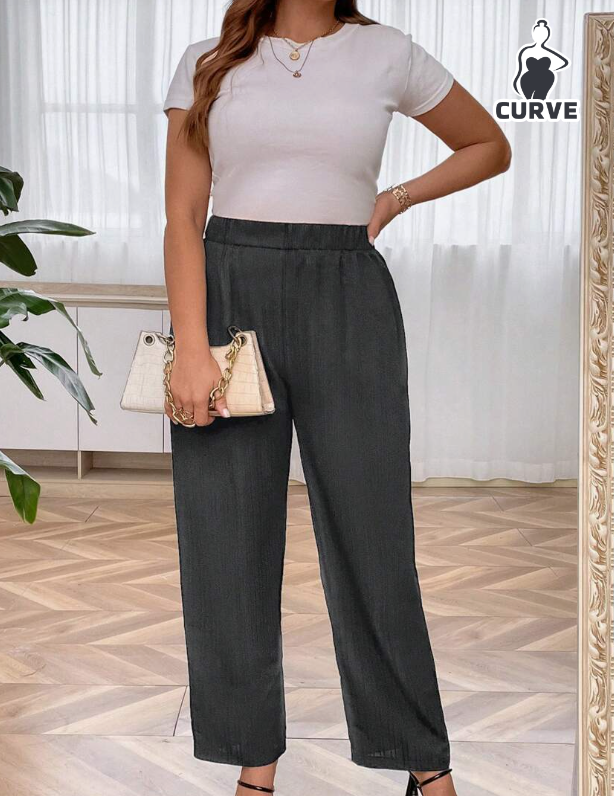👖 Pantalón Recto Elegante - Negro y Gris