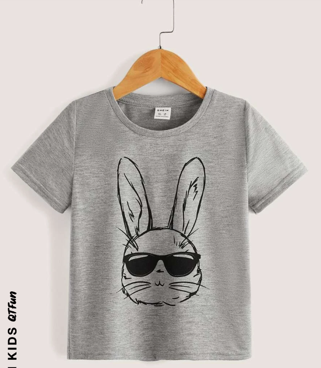 👕 Polera Infantil “Bunny Cool” – Estilo Relajado y Divertido