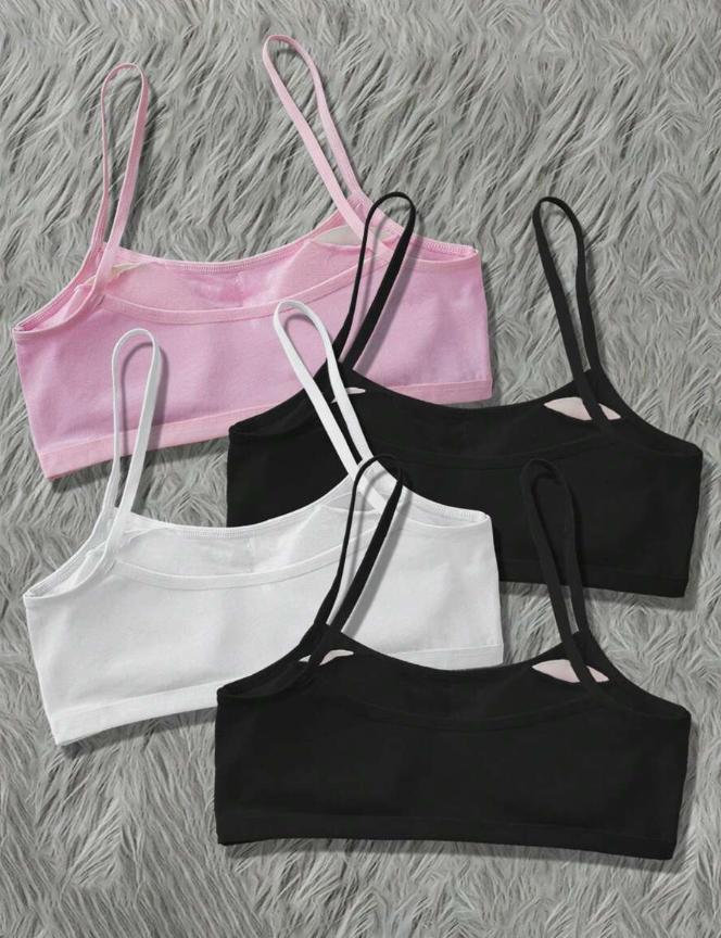 🐾 Pack de 4 Bralettes Infantiles – “Have a Nice Day” 😻