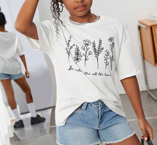 🌸 Polera Oversized "Be Optimistic" – Estilo Natural y Positivo