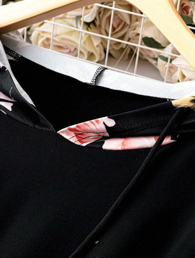 🌸 Polerón Floral con Capucha – Estilo Casual con Encanto