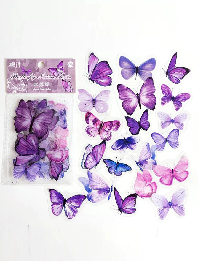 Set de Pegatinas de Mariposas Multicolor