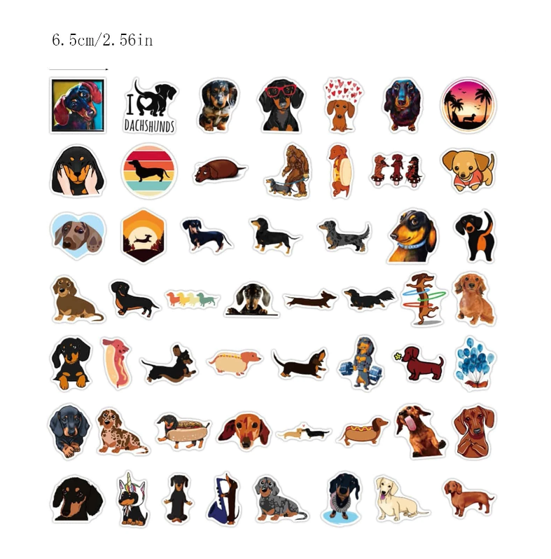 Set de Pegatinas "I Love Dachshunds"