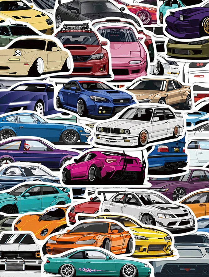 Set de Pegatinas de Autos Deportivos