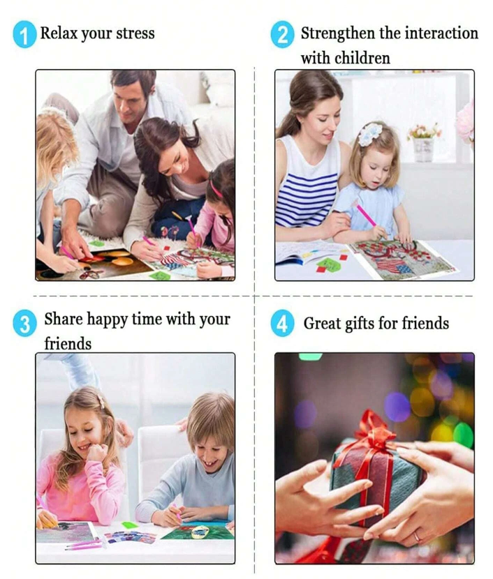 Cuadro Infantil de Dibujos Animados - kit de pintura diamante